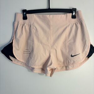 Nike Running Division Blush Pink Lined Shorts | Lightweight Athletic | Size M